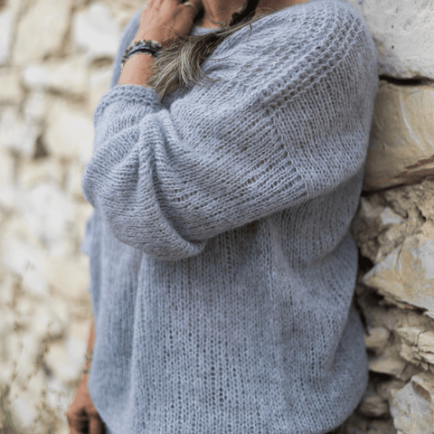 AUGUST sweater with BABY SILK YAK
