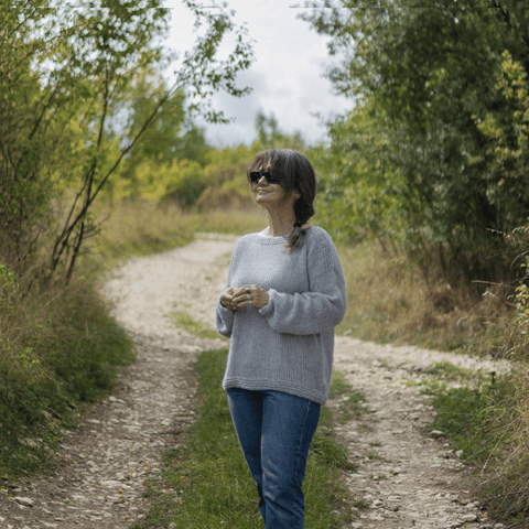 AUGUST sweater with BABY SILK YAK
