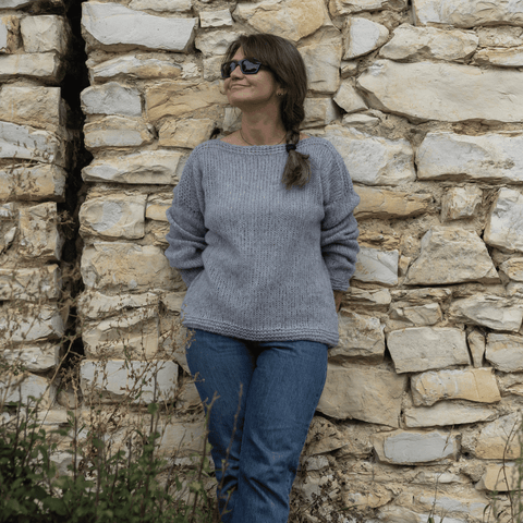 AUGUST sweater with BABY SILK YAK