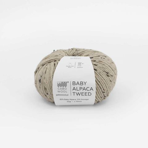 włóczka z alpaki, naturalny skład, na druty, na szydełko, kolor tweed chałwa