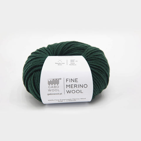włóczka merino, merynos, 100% naturalny, wełna merynosów, kolor leśna zieleń