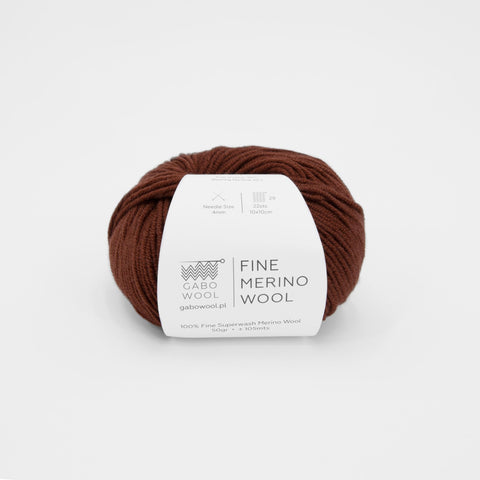 włóczka merino, merynos, 100% naturalny, wełna merynosów, kolor rdzawy brąz